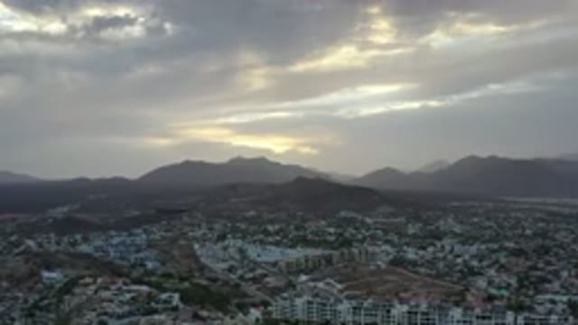 LOS CABOS MEXICO-2020: Overview Of A Small City Near The Mountains