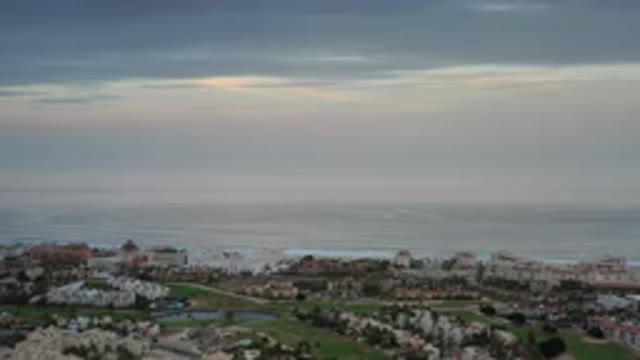 LOS CABOS MEXICO-2020: Aerial View Of The City With The Sea In The Background