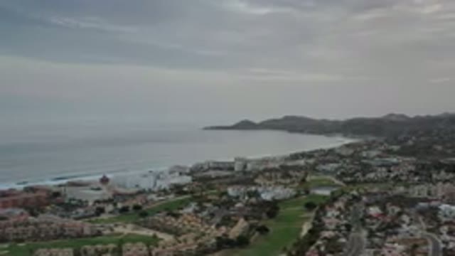 LOS CABOS MEXICO-2020: Bird Eye View Of The Sea Side You Can See The Roads And