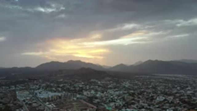 LOS CABOS MEXICO-2020: Overflight In A City Apparently Located In A Valley