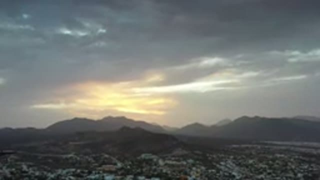 LOS CABOS MEXICO-2020: Aerial View Of A Town Nestled In A Mountain Landscape