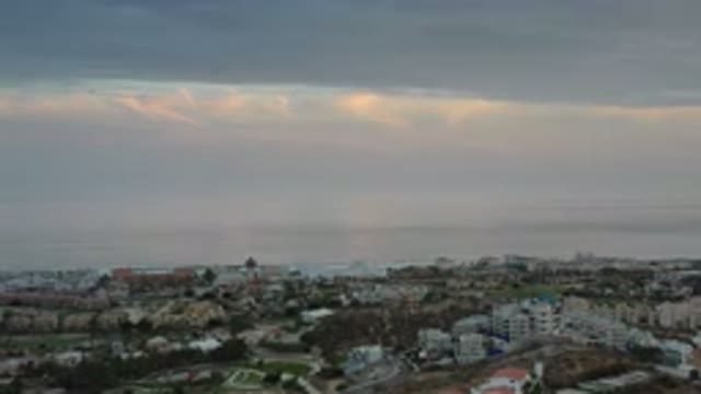 LOS CABOS MEXICO-2020: A Picturesque Morning View Over Beautiful Beach Resorts
