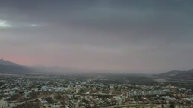 LOS CABOS MEXICO-2020: Amazing Footage Of A City Next To Mountains With Clouds