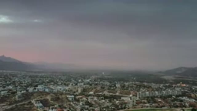 LOS CABOS MEXICO-2020: Sky View Of Middle Class Neighborhood Zooming Closer