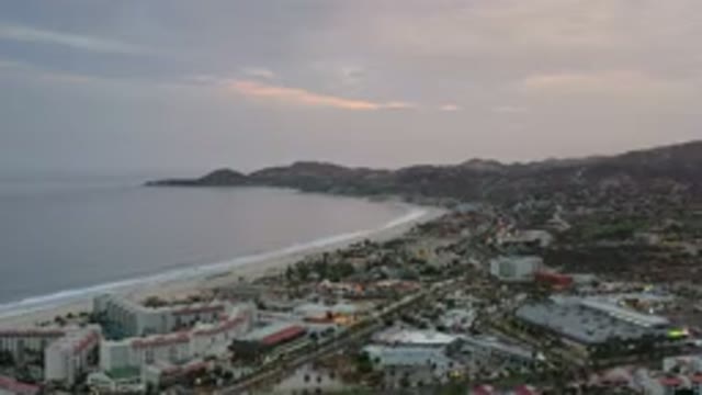 LOS CABOS MEXICO-2020: Beautiful Zooming and Panning Beach and Cityscape Shot