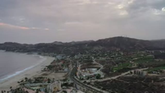 LOS CABOS MEXICO-2020: Drone Video Of Properties Among Green Hills Along The