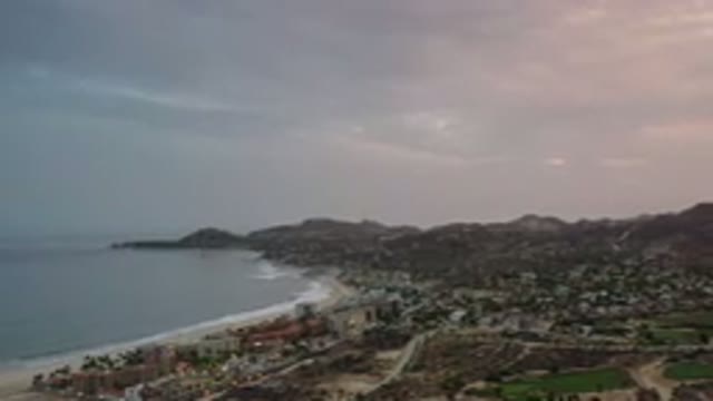 LOS CABOS MEXICO-2020: Coastline Leading Into Surrounding Scenery Of Hilly Rural