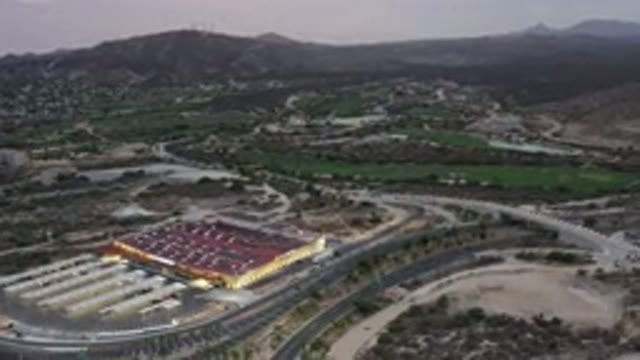 LOS CABOS MEXICO-2020: View Of City And Highways With Mountains In The Background
