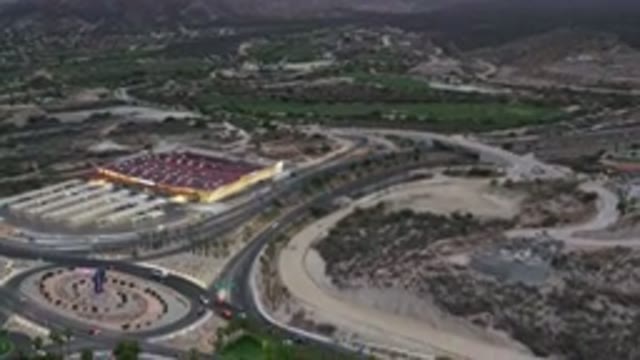 LOS CABOS MEXICO-2020: Footage Of City Next To Mountains With Huge Roads And