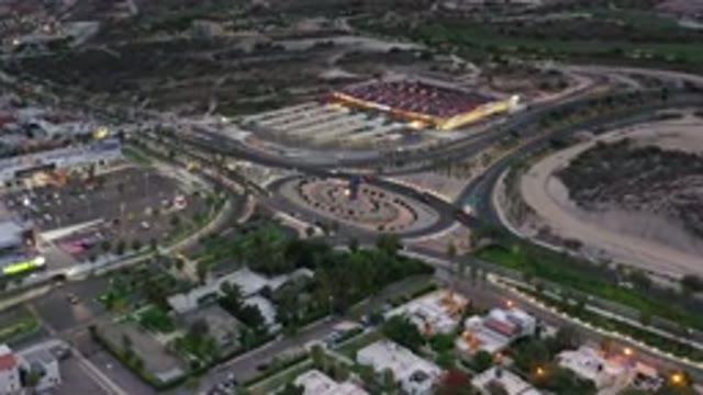 LOS CABOS MEXICO-2020: Footage Of A Big City With Cars Moving In The Road And