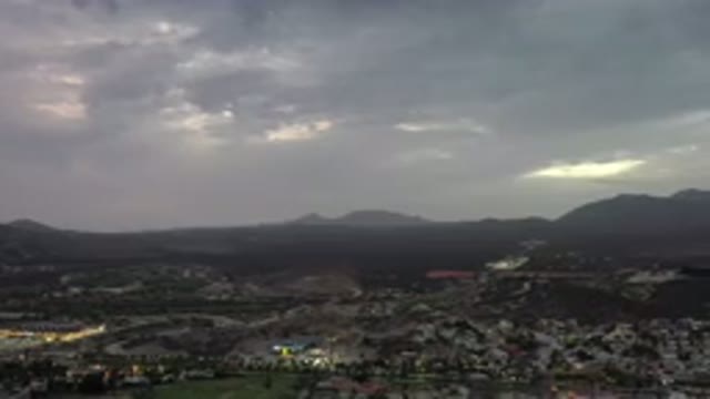 LOS CABOS MEXICO-2020: Afternoon Sky Filled With Clouds Over The Mountains With