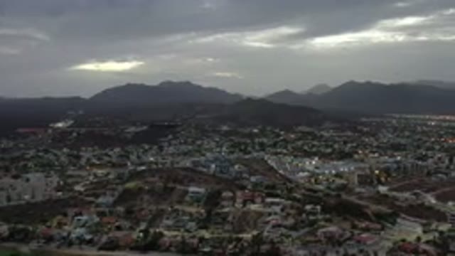 LOS CABOS MEXICO-2020: Panoramic View Over A Large Cityscape And Mountain On An