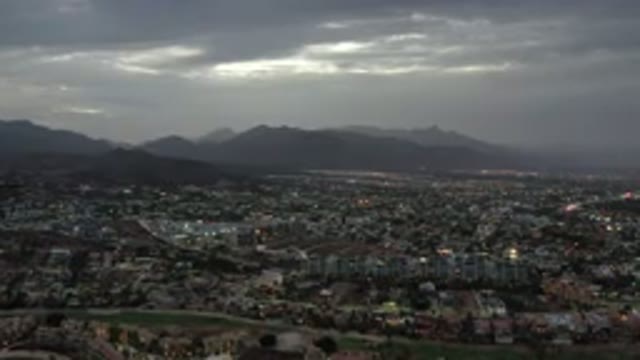 LOS CABOS MEXICO-2020: The Expanse of the City with Mountains Looks Amazing
