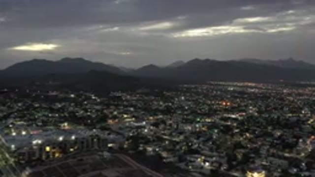 LOS CABOS MEXICO-2020: City Drone Footage at Night