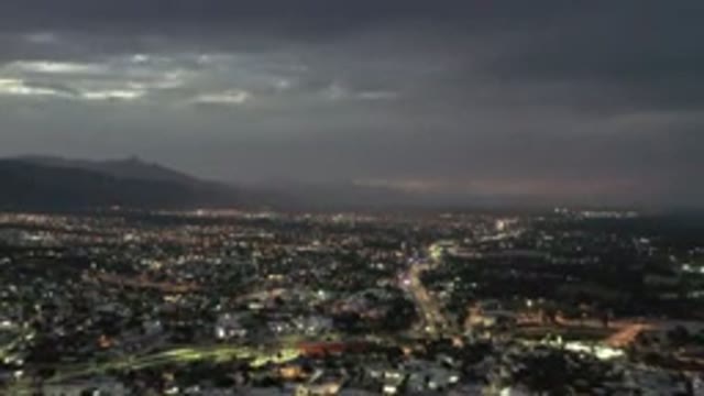 LOS CABOS MEXICO-2020: Flyover Of A Suburban Town Showing Roads Homes