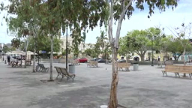 LOS CABOS MEXICO-2020: Empty Park Area With Some Nice Shaded Areas And Places To