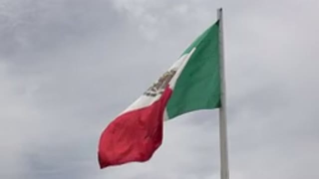 LOS CABOS MEXICO-2020: Footage Of A Flag Flowing With The Wind With A Beautiful