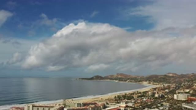 LOS CABOS MEXICO-2020: A Beautiful Sky And Calm Beach Near To A City Along Side