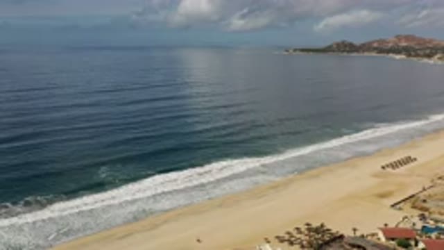 LOS CABOS MEXICO-2020: Footage Of The Ocean And The Beach As Well As Houses On