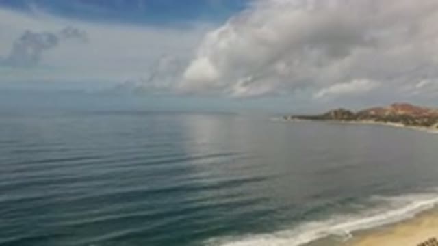 LOS CABOS MEXICO-2020: Relaxing Scene of Blue Sky and Calm Ocean