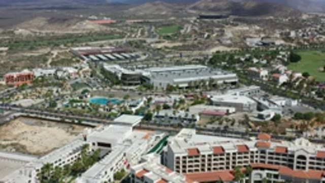 LOS CABOS MEXICO-2020: A Big Scattered Huge Buildings In The Valley Surrounded