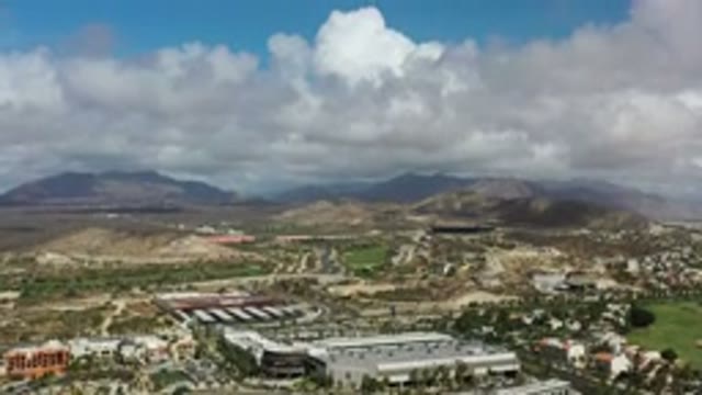 LOS CABOS MEXICO-2020: A Birds Eye View Of A Town On A Cloudy Day