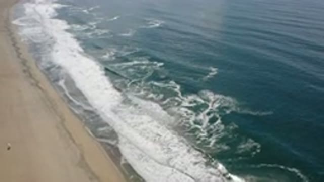 LOS CABOS MEXICO-2020: Aerial Images Of A Beach With The Dangerous Sea For