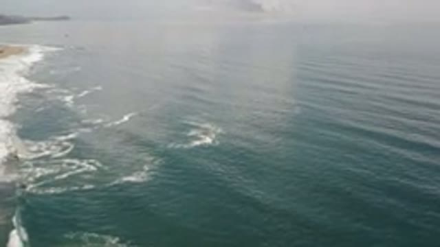 LOS CABOS MEXICO-2020: A Wide View Of Blue Sea Water And Mist Over The Sea Level
