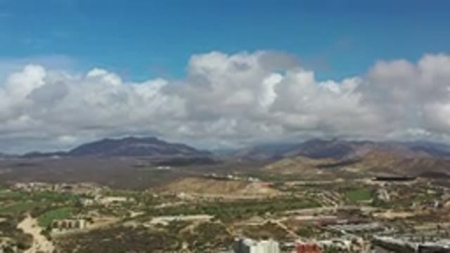 LOS CABOS MEXICO-2020: Aerial View Of A City With Lots Of Air And A Blue Sky