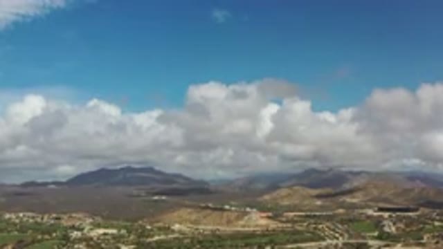 LOS CABOS MEXICO-2020: Looking Out Into The Mountains On A Bright Day With A