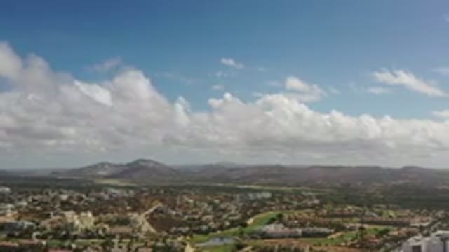 LOS CABOS MEXICO-2020: The City With The Backdrop Of Mountains And Clouds Looks