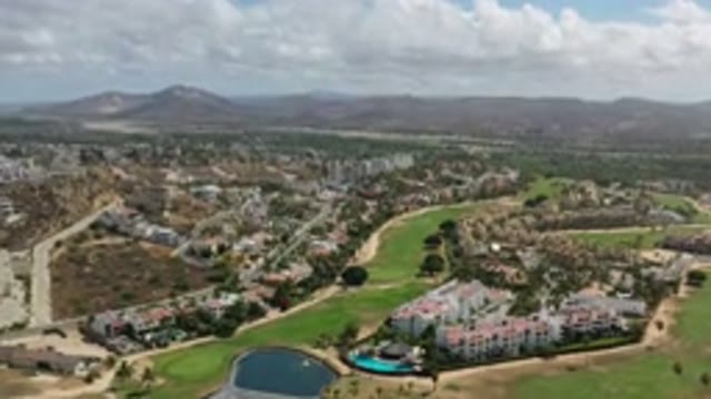 LOS CABOS MEXICO-2020: Top View Of A City Near The Mountains With A Beautiful