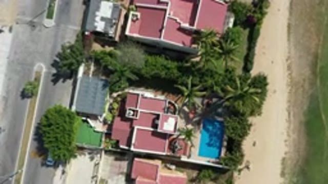 LOS CABOS MEXICO-2020: Aerial View Of A House With Pool