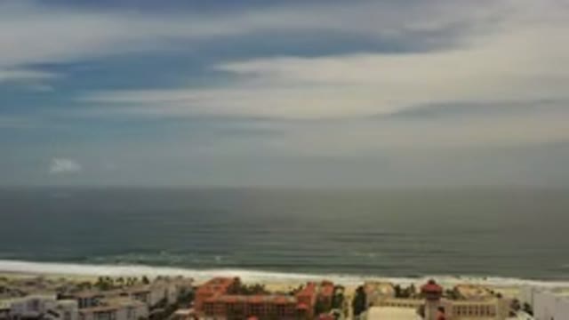 LOS CABOS MEXICO-2020: A Wide View Of A Beautiful Sky And Sea And A Big City