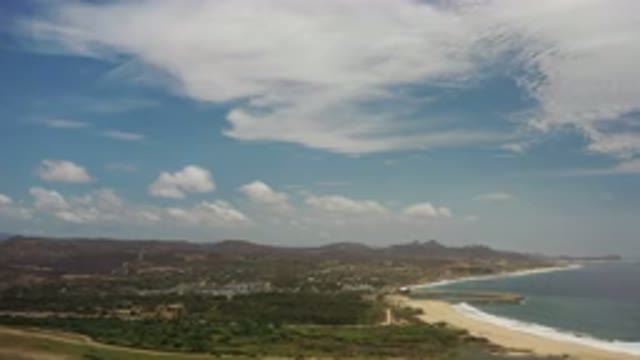 LOS CABOS MEXICO-2020: Green Land Near The Beach Side Overlooking The Ocean With