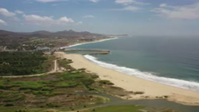 LOS CABOS MEXICO-2020: Panning View Of Ocean And Beach