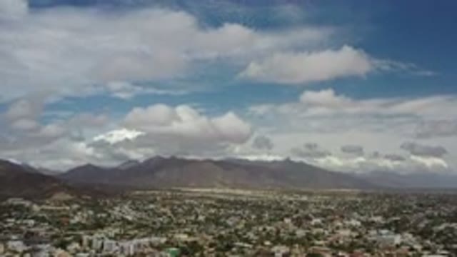 LOS CABOS MEXICO-2020: Viewing Beaches On A Country Border With Clouds And Mountains