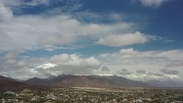 LOS CABOS MEXICO-2020: Breathtaking Skyline With Clear Sky And Mountains In The