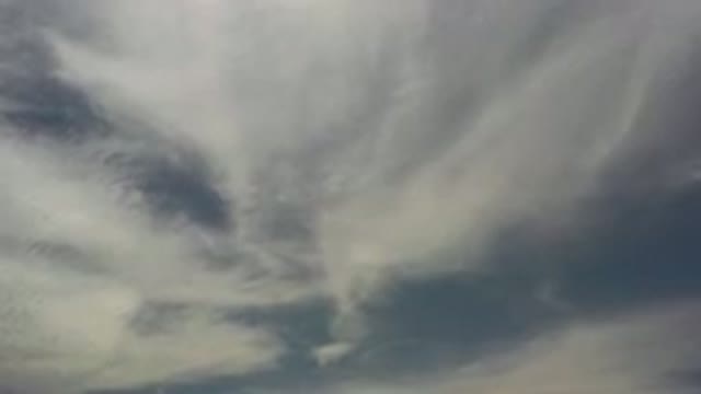 LOS CABOS MEXICO-2020: The Slowly Moving Whitish Clouds On The Sky Moved By The
