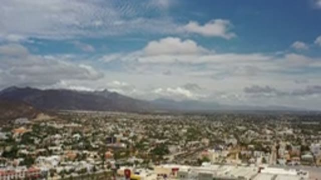 LOS CABOS MEXICO-2020: Mountain Horizon Over Town