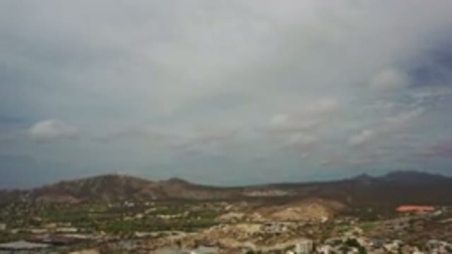 LOS CABOS MEXICO-2020: Aerial View Of The Beautiful Mountains In A Cloudy Day