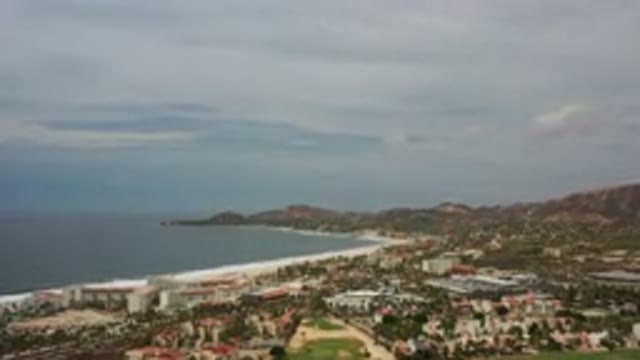 LOS CABOS MEXICO-2020: Aerial Shot Of A Beach Town