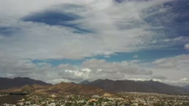 LOS CABOS MEXICO-2020: Mountains With Many Peaks And Ranges Under The Cloud