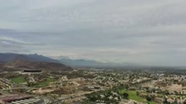 LOS CABOS MEXICO-2020: Beautiful Gray Clouds Over the Coastal Landscape