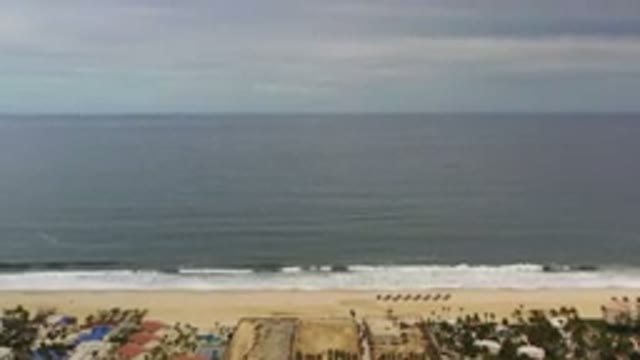 LOS CABOS MEXICO-2020: Aerial View Of Beach With Waves Crashing Ashore