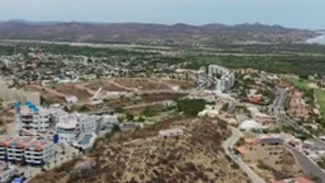 LOS CABOS MEXICO-2020: Houses And Buildings And Streets And Mountains On A Sunny Day