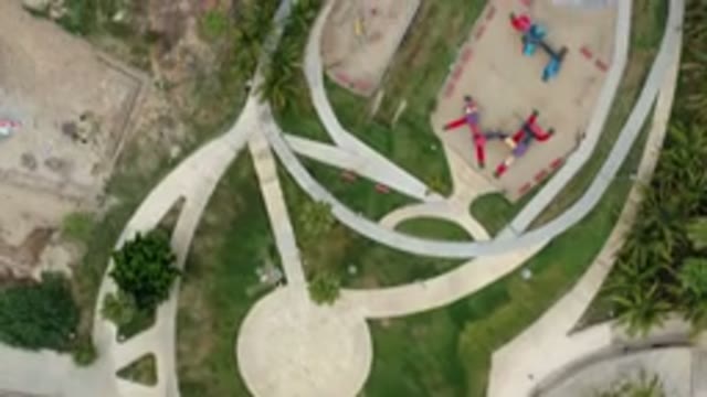 LOS CABOS MEXICO-2020: Aerial View Of Roundabouts With Green Areas