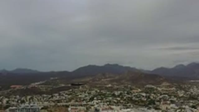 LOS CABOS MEXICO-2020: Overhead View Of A City Surrounded By Mountains On A