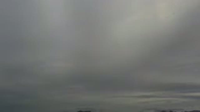 LOS CABOS MEXICO-2020: Gray Sky Covered With Stratus Clouds Over Mountain Views