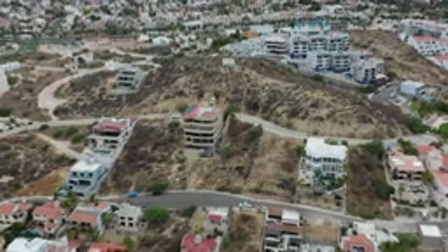 LOS CABOS MEXICO-2020: Aerial View of a Town Showing Beautiful and Huge Houses